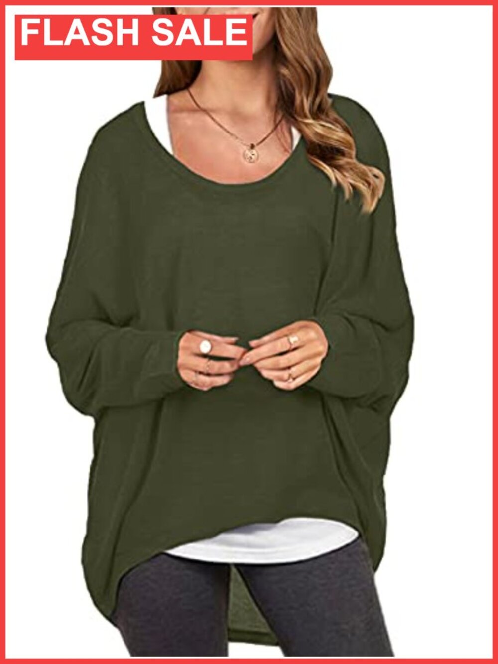 Womens Off Shoulder Batwing Sleeve Oversized Sweater Top